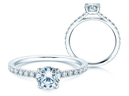 Anello di Fidanzamento Pure Diamond in 18K oro bianco con diamanti 1,48ct G/SI