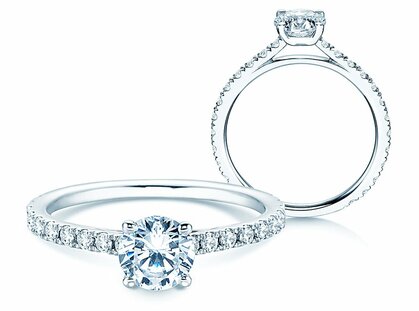 Anello di Fidanzamento Pure Diamond in 9K oro bianco