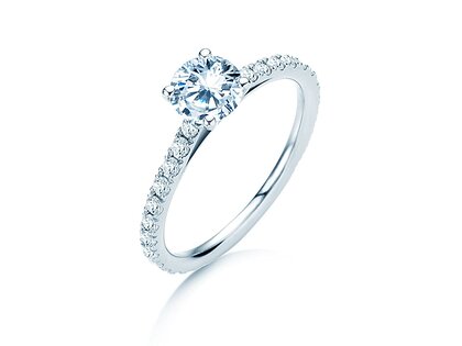Anello di Fidanzamento Pure Diamond in 18K oro bianco con diamanti 1,48ct G/SI