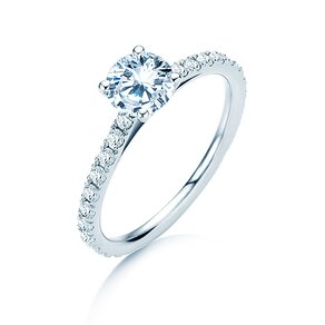 Anello di Fidanzamento Pure Diamond in 18K oro bianco con diamanti 1,48ct G/SI