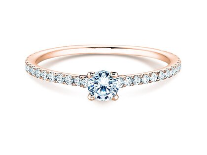 Anello di Fidanzamento Pure Diamond in 9K oro rosa con diamanti 0,54ct G/SI