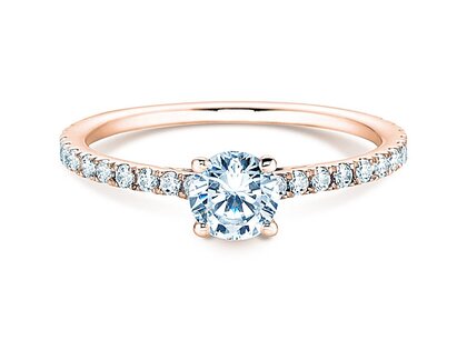 Anello di Fidanzamento Pure Diamond in 18K oro rosa con diamanti 0,92ct G/SI