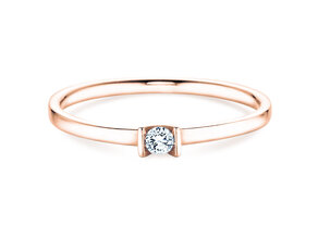 Anello di Fidanzamento Love in oro rosa