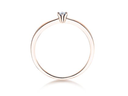 Anello di Fidanzamento Classic Petite in 14K oro rosa con diamante 0,13ct G/SI