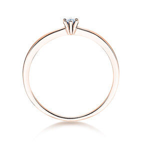 Anello di Fidanzamento Classic Petite in 14K oro rosa con diamante 0,13ct G/SI