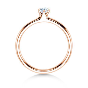 Anello di Fidanzamento Classic 6 in 14K oro rosa con diamante 0,15ct G/SI