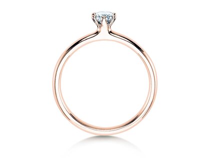 Anello di Fidanzamento Classic 6 in 14K oro rosa con diamante 0,20ct H/SI