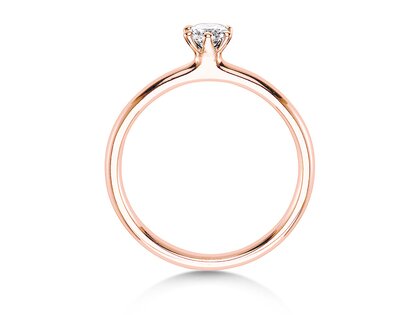 Anello di Fidanzamento Classic 6 in 14K oro rosa con diamante 0,20ct G/IF