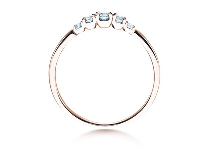 Anello di Fidanzamento 5 Diamonds in oro rosa