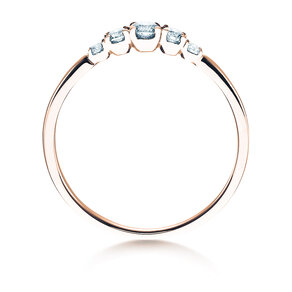 Anello di Fidanzamento 5 Diamonds in oro rosa