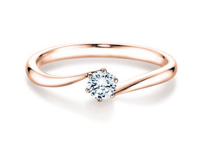 Anello di Fidanzamento Devotion in 18K oro rosa con diamante 0,10ct G/SI