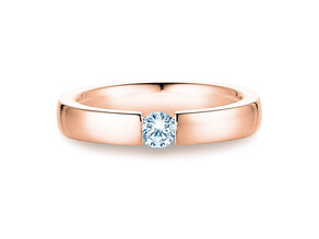 Anello di Fidanzamento Infinity in 18K oro rosa con diamante 0,30ct H/SI