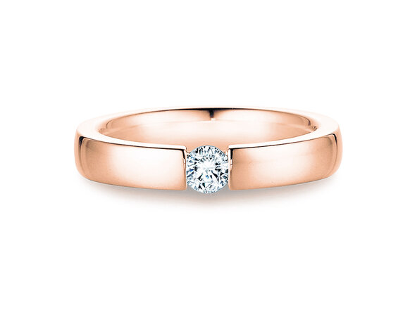 Anello di Fidanzamento Infinity in 9K oro rosa con diamante 0,20ct H/SI