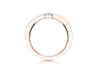 Anello di Fidanzamento Infinity in 18K oro rosa con diamante 0,30ct H/SI
