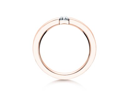 Anello di Fidanzamento Infinity in 9K oro rosa con diamante 0,25ct H/SI