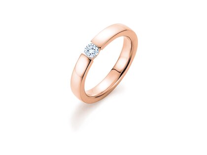 Anello di Fidanzamento Infinity in 18K oro rosa con diamante 0,30ct H/SI