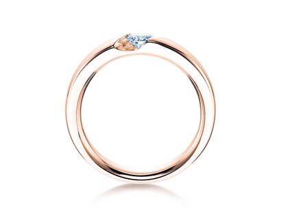 Anello di Fidanzamento Italic in oro rosa