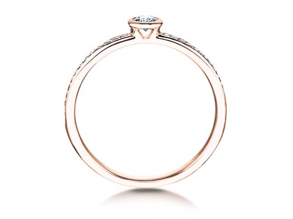 Anello di Fidanzamento Eternal Pavé in 14K oro rosa con diamanti 0,25ct G/SI