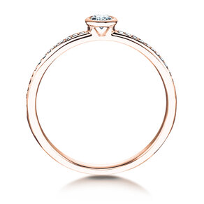 Anello di Fidanzamento Eternal Pavé in 14K oro rosa con diamanti 0,25ct G/SI