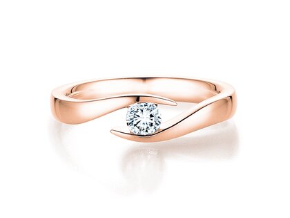 Anello di Fidanzamento Twist in 9K oro rosa con diamante 0,03ct