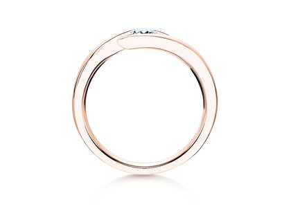Anello di Fidanzamento Twist in 9K oro rosa con diamante 0,03ct