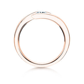 Anello di Fidanzamento Twist in 9K oro rosa con diamante 0,03ct
