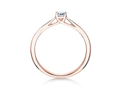 Anello di Fidanzamento Delight in 9K oro rosa con diamante 0,05ct G/SI