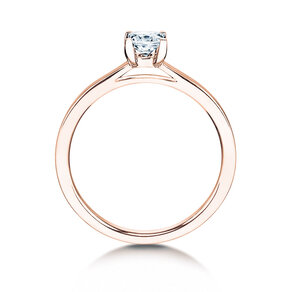 Anello di Fidanzamento Princess in 9K oro rosa con diamante 0,15ct G/SI