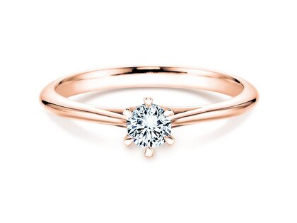 Anello di Fidanzamento Heaven 6 in 14K oro rosa con diamante da laboratorio 0,25ct E/VS
