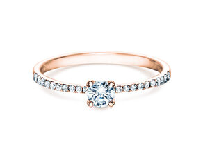 Anello di Fidanzamento Grace in 18K oro rosa con diamanti 0,70ct G/SI