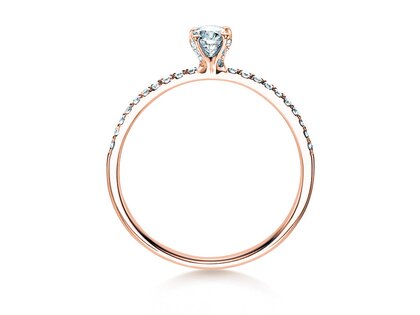 Anello di Fidanzamento Grace in 18K oro rosa con diamanti 0,70ct G/SI