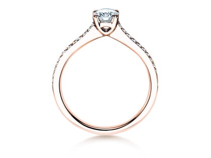 Anello di Fidanzamento Claire in 18K oro rosa con diamanti 0,70ct G/SI
