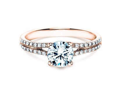 Anello di Fidanzamento Dynasty in 18K oro rosa con diamanti 1,27ct G/SI