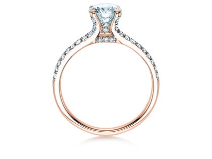 Anello di Fidanzamento Dynasty in 18K oro rosa con diamanti 1,27ct G/SI