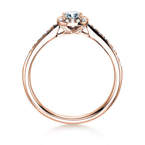 Anello di Fidanzamento Halo Petite in 18K oro rosa con diamanti 0,50ct G/SI