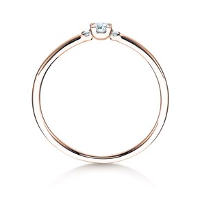 Anello di Fidanzamento  in 9K oro rosa con diamanti 0,10ct G/SI