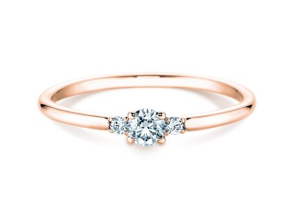 Anello di Fidanzamento Vivid Petite Diamond in oro rosa