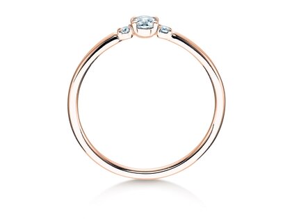 Anello di Fidanzamento Vivid Petite Diamond in oro rosa