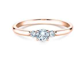 Anello di Fidanzamento Vivid Petite Diamond in 18K oro rosa con diamanti 0,30ct G/SI