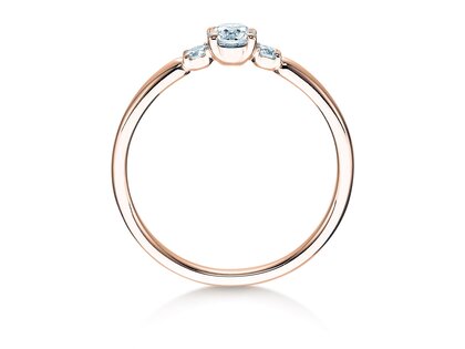 Anello di Fidanzamento Vivid Petite Diamond in 18K oro rosa con diamanti 0,30ct G/SI