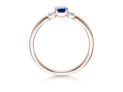 Anello di Fidanzamento Vivid Petite in oro rosa