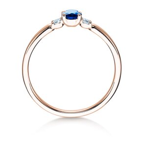 Anello di Fidanzamento Vivid Petite in oro rosa