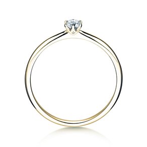 Anello di Fidanzamento Spirit in 9K oro giallo con diamante 0,15ct G/SI