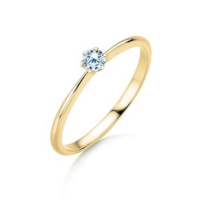 Anello di Fidanzamento Spirit in 9K oro giallo con diamante 0,15ct G/SI