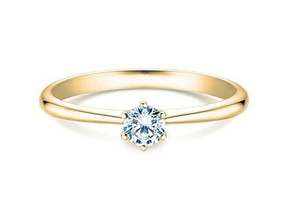 Anello di Fidanzamento Spirit in 14K oro giallo con diamante 0,25ct H/SI