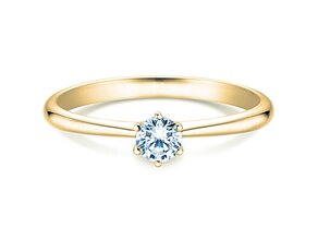 Anello di Fidanzamento Spirit in 14K oro giallo con diamante 0,25ct H/SI