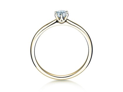 Anello di Fidanzamento Spirit in 14K oro giallo con diamante 0,25ct H/SI