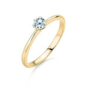 Anello di Fidanzamento Spirit in 14K oro giallo con diamante 0,25ct H/SI