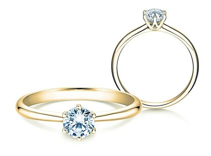 Anello di Fidanzamento Spirit in 9K oro giallo con diamante 0,40ct G/SI