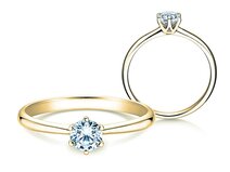 Anello di Fidanzamento Spirit in 9K oro giallo con diamante 0,60ct G/SI